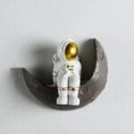 Accroches Murales Astronautes 15cm x 10cm Pour Chambre à Coucher - Astronaute Croissant De Lune