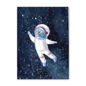 affiche aquarelle dastronaute pour une deco unique 60 x 80 cm 347 1