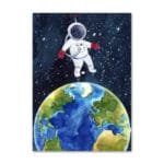 Affiche Astronaute En Orbite - Rêve Spatial Réalisé - 30 x 40 Cm