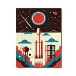 Affiche Décorative De Fusée Pour Une Touche Spatiale Dans Votre Chambre - 30 x 40 Cm