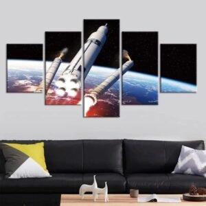 affiche decorative de la fusee sls nasa petit avec cadre 848 1