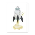 affiche decorative fusee pour les petits astronautes 60 x 80 cm 583 1