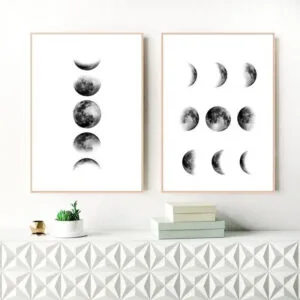 Affiche Des Phases De La Lune: Hommage à L’astre Nocturne
