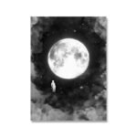 affiche monochrome ambiance lunaire pour votre deco spatiale 30 x 40 cm 675 1