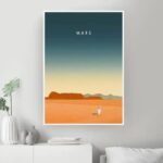 affiche murale des dunes orangees de mars pour un decor inspirant 30 x 40 cm 709 1