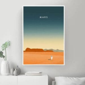 Affiche Murale Des Dunes Orangées De Mars Pour Un Décor Inspirant - 30 x 40 Cm