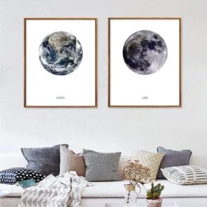 Affiche Terre Et Lune Pour Une Ambiance Unique Dans Votre Foyer