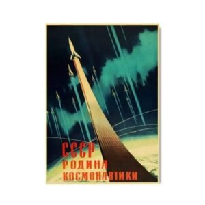 affiche vintage de 1964 programme spatial lurss 30 x 42 cm 579 1