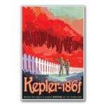 Affiche Vintage De Kepler 186f Pour Des Rêves Interplanétaires - 30 x 40 Cm