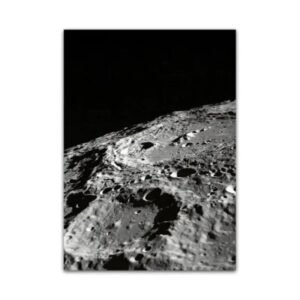 affiche vintage de la surface lune pour votre deco avec lampe 30 x 45 cm 239 1