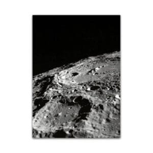 Affiche Vintage De La Surface De La Lune Pour Votre Déco Avec Lampe Lune - 30 x 45 Cm