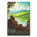 affiche vintage de voyage lexotisme la terre a redecouvrir 30 x 40 cm 332 1