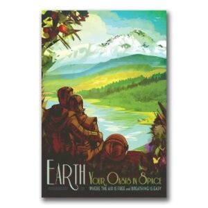affiche vintage de voyage lexotisme la terre a redecouvrir 30 x 40 cm 332 1