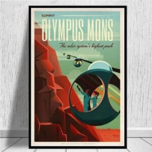 Affiche Vintage D’olympus Mon Pour Une Déco Spatiale Unique - 30 x 42 Cm