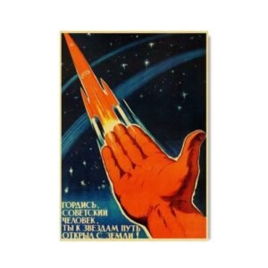 affiche vintage du programme spatial sovietique des annees 1960 30 x 40 cm 925 1