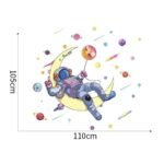 Autocollant Astronaute Croissant De Lune