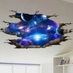 autocollants 3d galaxies et planetes pour decoration murale stickers espace 175 1
