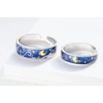 bague elegante inspiree de van gogh nuit etoilee sur le rhone 801 1