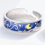 Bague élégante Inspirée De Van Gogh - Nuit étoilée Sur Le Rhône - Large