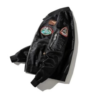 bomber aviateur avec insignes de missions spatiales americaines manteaux et vestes 751 1