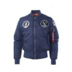 Bomber Nasa Apollo 11: Célébrez L’héritage Spatial Américain - Bleu / Xxs