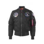 Bomber Nasa Apollo 11: Célébrez L’héritage Spatial Américain - Noir / Xxs