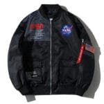 Bomber Nasa Avec Insigne Emblématique Pour Passionnés D’espace - Noir / s