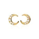 Boucles D’oreilles Croissants De Lune En Zircon Cubique Scintillant
