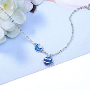 Bracelet Azur Avec Planète Et Lune Pour Un Style Quotidien 3 Bracelet Azur Avec Planète Et Lune Pour Un Style Quotidien