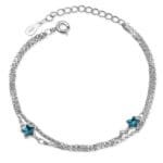 Bracelet En Argent Avec étoiles En Zircon Cubique Turquoise