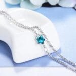 Bracelet En Argent Avec étoiles En Zircon Cubique Turquoise