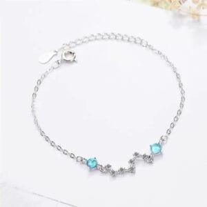 Bracelet En Argent Avec Zircon Cubique Et Constellation D’étoiles