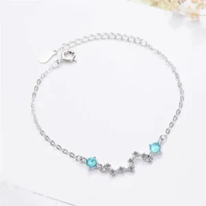 Bracelet En Argent Avec Zircon Cubique Et Constellation D’étoiles 3 Bracelet En Argent Avec Zircon Cubique Et Constellation D’étoiles