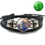 Bracelet En Cuir Mercure Avec Lueur Fluorescente