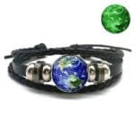 Bracelet Fluorescent Planète Terre Qui Brille Dans Le Noir