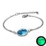 Bracelet Lune Phosphorescente: Un Bijou éblouissant De Nuit Comme De Jour - Lune Bleue Et Lueur Verte