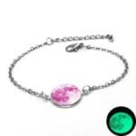 Bracelet Lune Phosphorescente: Un Bijou éblouissant De Nuit Comme De Jour - Lune Rose