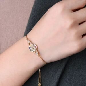 bracelet saturne en zircone cubique multicolore pour sublimer votre poignet 563 1