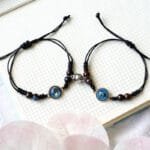 Bracelet Tendance En Corde Avec étoile Dorée Et Pierres Colorées