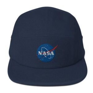 casquette 5 panneaux nasa avec logo brode exclusif bleu marine 402 1