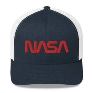 Casquette Nasa Camionneur Au Style Vintage Intemporel - Bleu Marine / Blanc