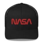 Casquette Nasa Camionneur Au Style Vintage Intemporel - Noir