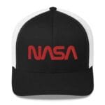 Casquette Nasa Camionneur Au Style Vintage Intemporel - Noir / Blanc