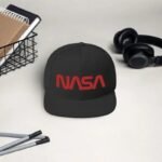 Casquette Nasa Noire Logo Brodé 3d