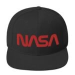 casquette nasa noire avec logo brode en relief 3d 709 1