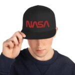 casquette nasa noire avec logo brode en relief 3d 944 1
