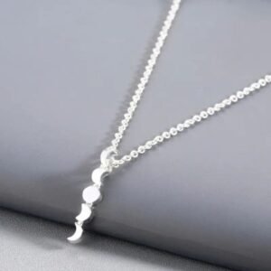 collier elegant des phases de la lune argente 728 1
