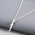 Collier élégant Des Phases De La Lune - Argenté