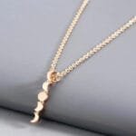 Collier élégant Des Phases De La Lune - Doré