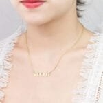 Collier élégant Des Phases De La Lune En Doré Ou Argenté